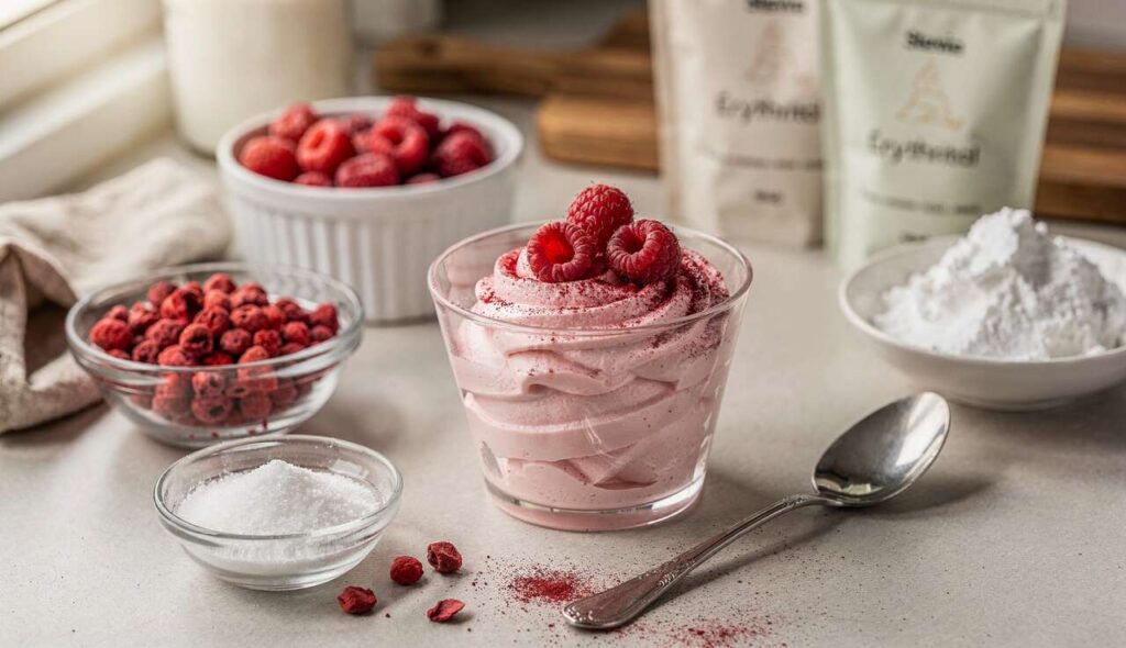 Recette de mousse légère aux framboises : spécial chrononutrition