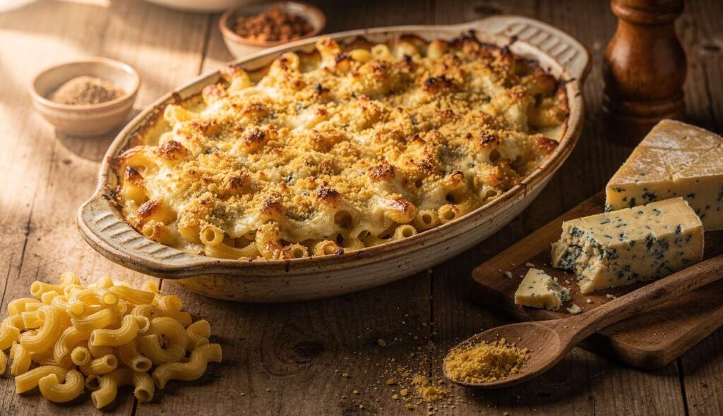 Gratin de Macaroni au Bleu : recette savoureuse et facile