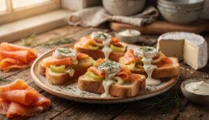Croque-monsieur saumon, poireau et chèvre : recette gourmande et facile