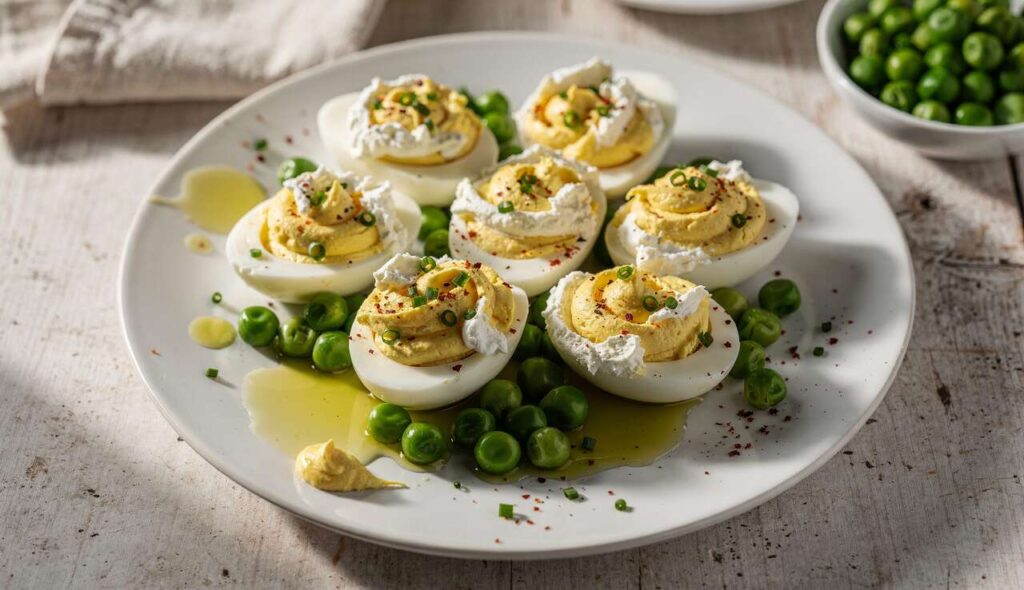 Recette : œufs Mimosa au Fromage Frais et Petits Pois