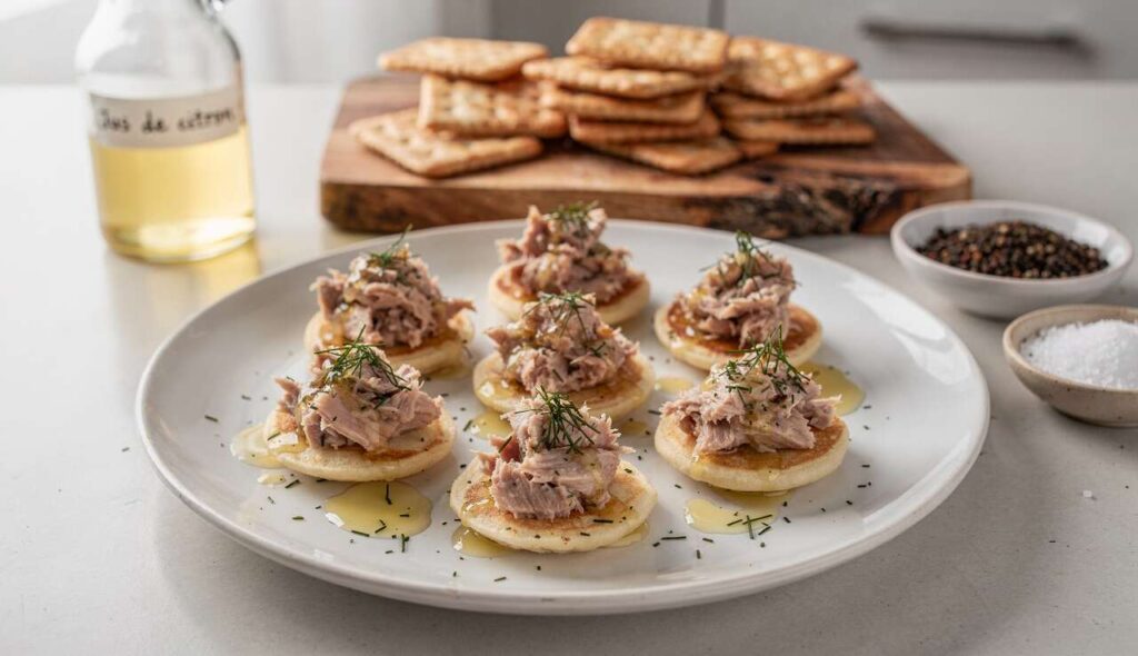 Bouchées apéritives légères : thon et aneth