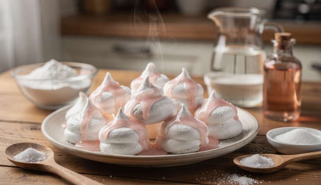 Recette de meringues légères au sirop de litchi