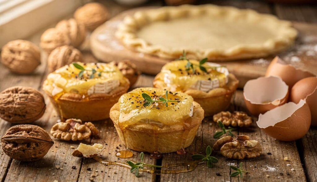 Recette mini-tartes au Crottin de Chavignol