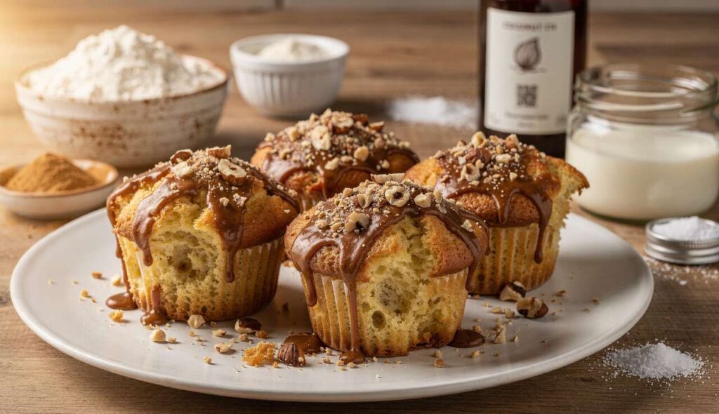 Muffins légers noisettes et praliné à la stévia