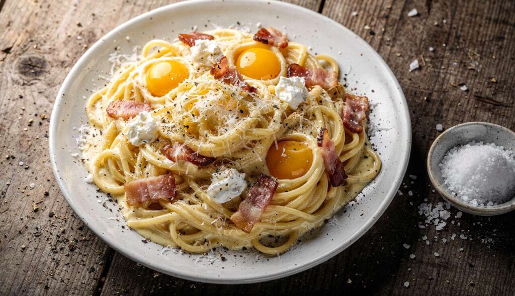 Spaghetti carbonara au fromage frais : recette savoureuse