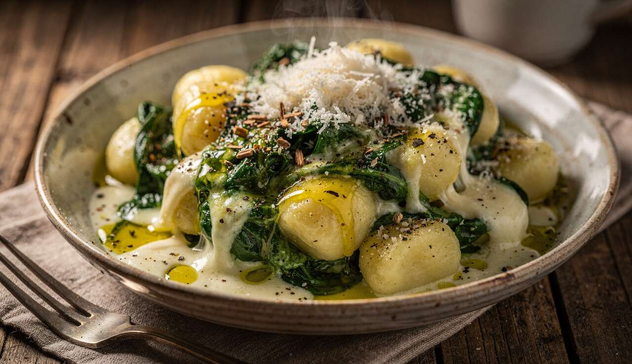 Gnocchi aux épinards et fromage frais : recette facile et savoureuse