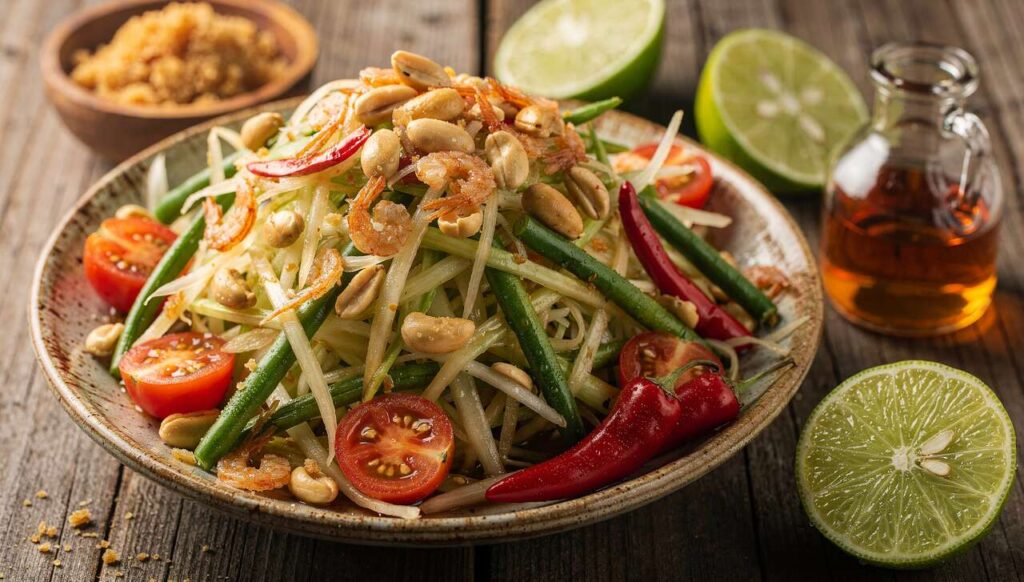 Salade de papaye verte légère du Laos