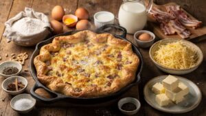 Recette de pascade aux lardons et fromage