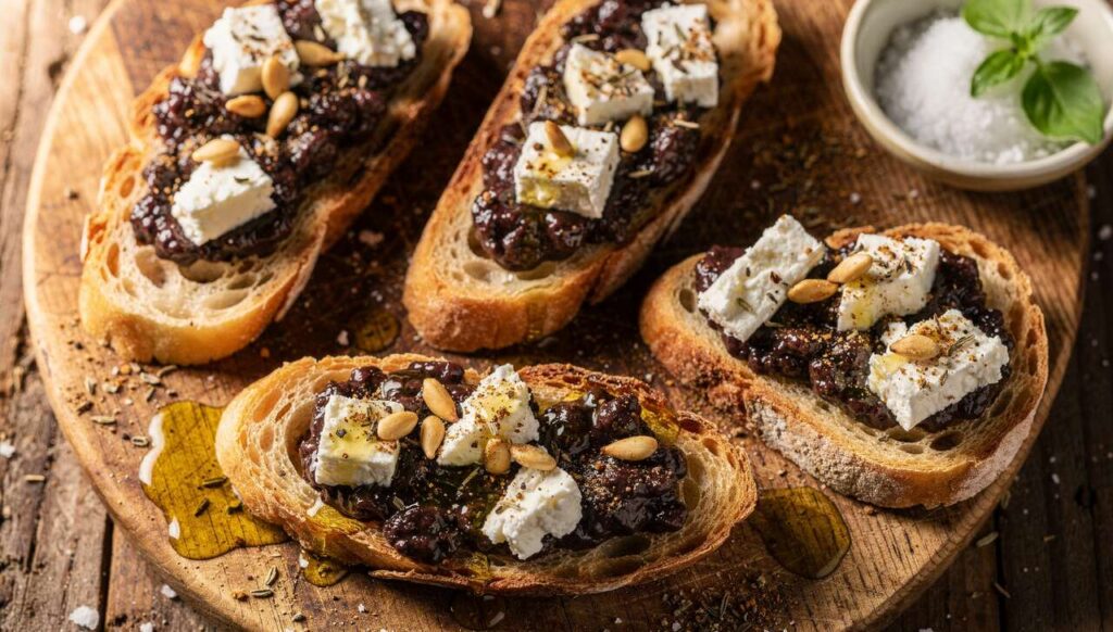 Tartine au caviar d'aubergine et fromage : une recette gourmande
