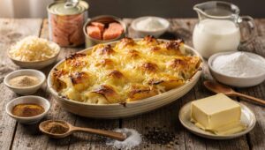 Gratin de pommes de terre au poisson : recette savoureuse