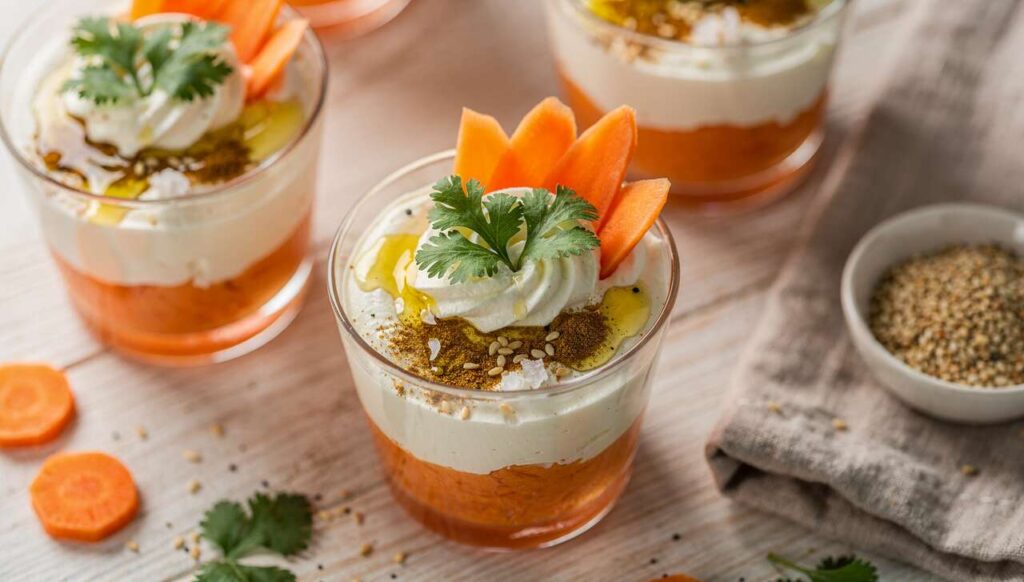 Recette Verrines de Carottes au Fromage Frais et Coriandre