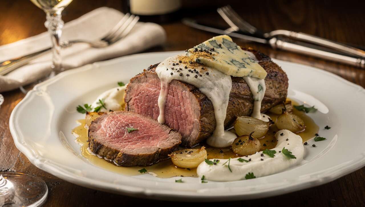 Recette : rôti de bœuf au bleu, savoureuse alliance de fromages