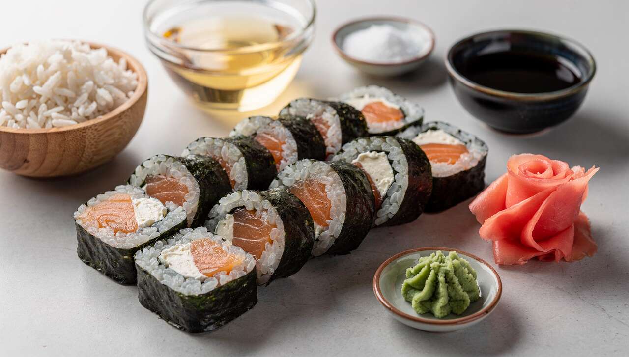 Recette de makis au fromage frais et saumon fumé