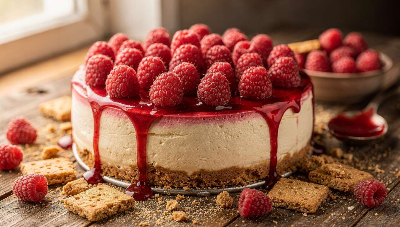 Cheesecake aux framboises et fromage frais : la recette gourmande !