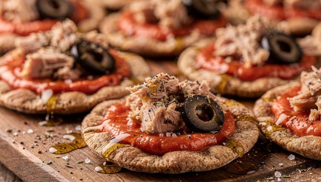 Mini-pizzas légères à croquer en une bouchée