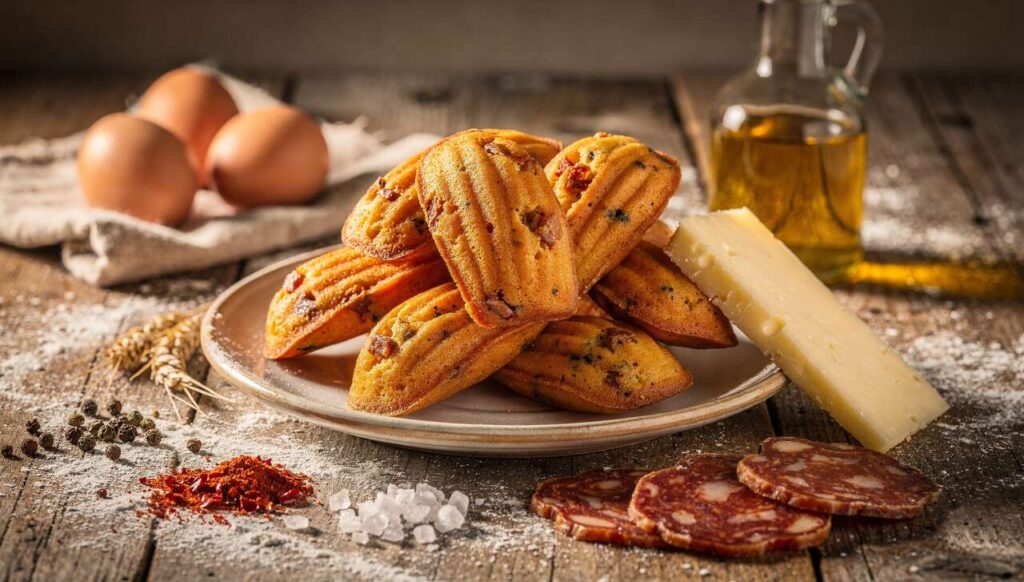 Madeleines au chorizo et fromage de brebis : recette savoureuse