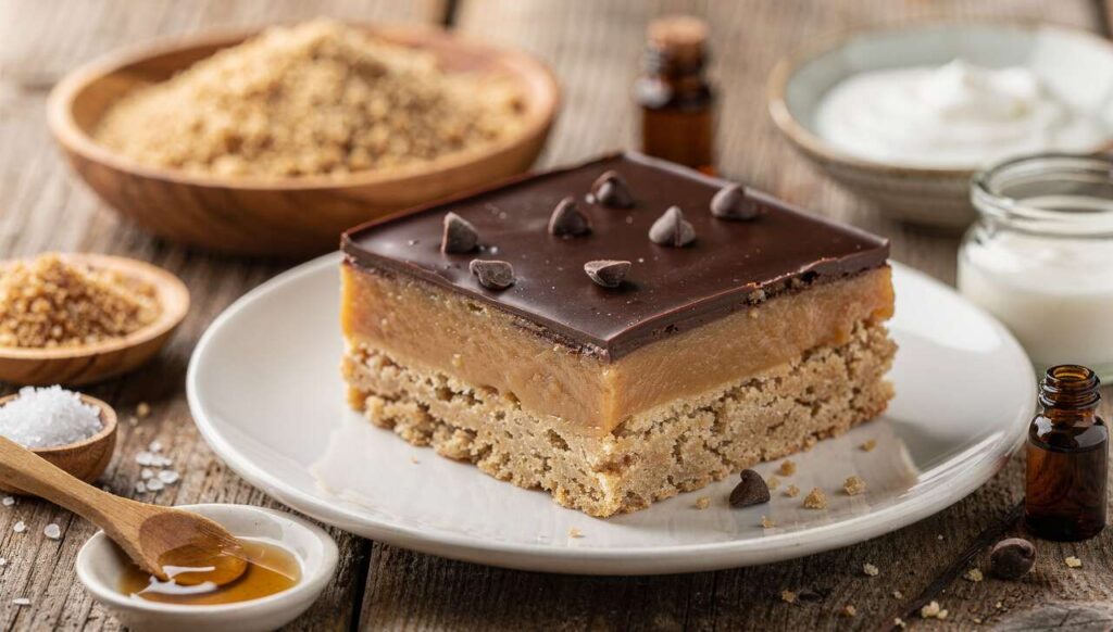 Recette de shortbread millionnaires légers au caramel à la crème coco