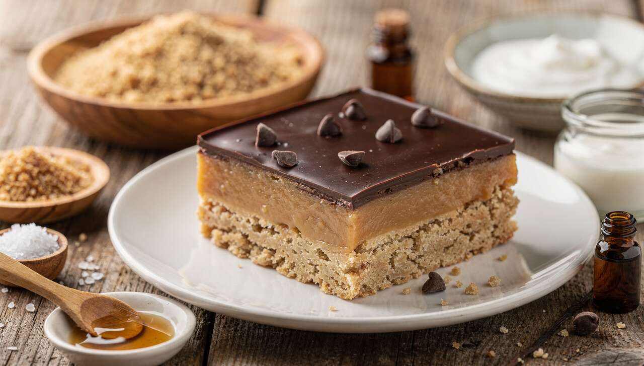 Recette de shortbread millionnaires légers au caramel à la crème coco