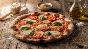 Pizza légère aux tomates, basilic et mozzarella façon Margherita