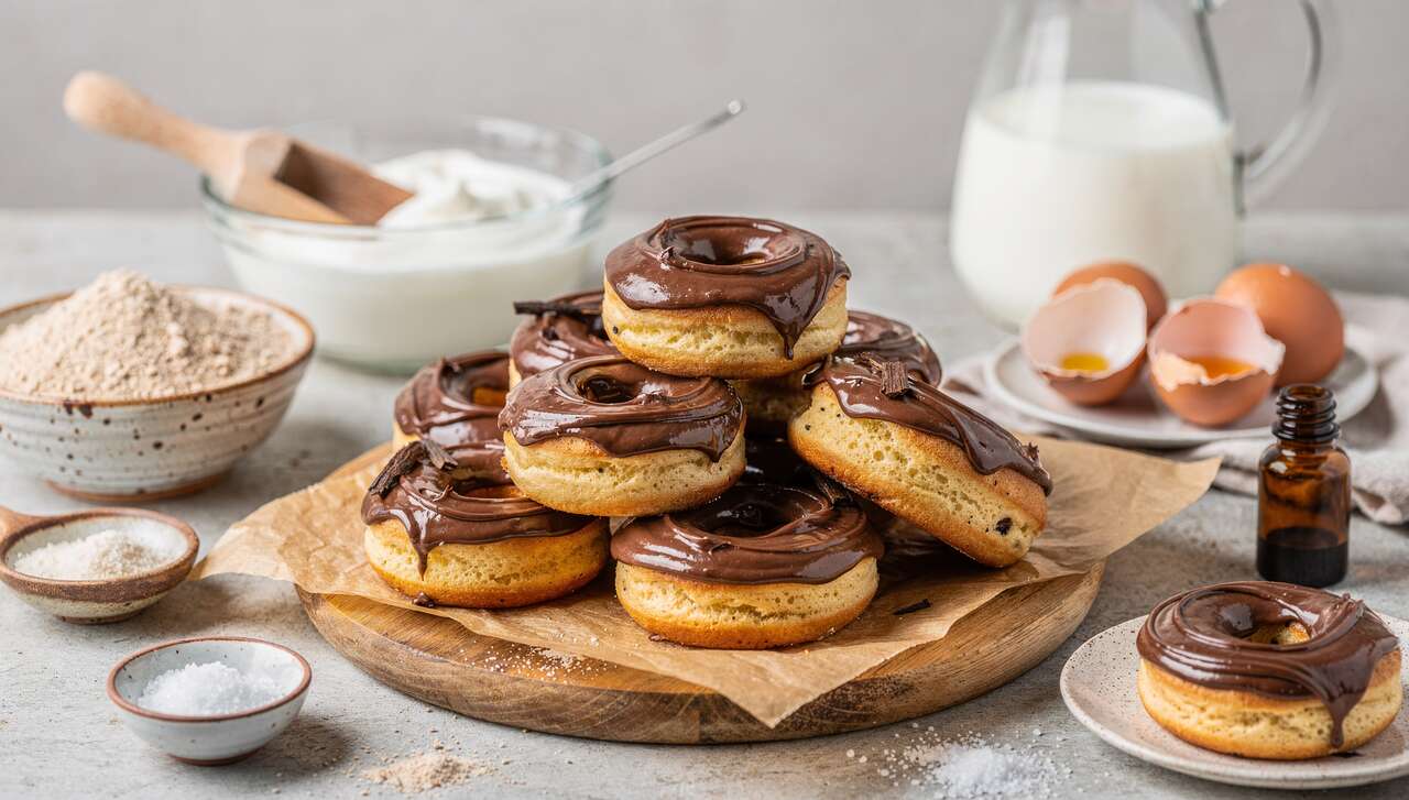 Donuts légers au Nutella cuits au four