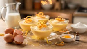 Crèmes Dessert Légères à l&rsquo;Orange et au Citron