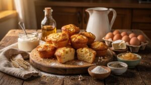 Mini cakes normands : recette pomme et fromage