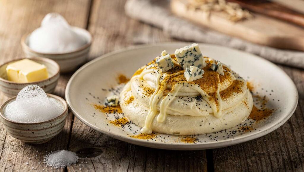 Crèmeux de bleu au curry : recette croustillante au pavot