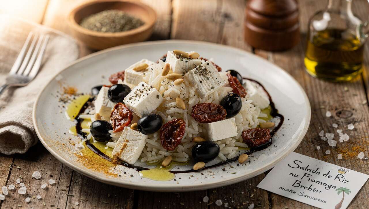 Salade de Riz au Fromage de Brebis : recette Savoureuse