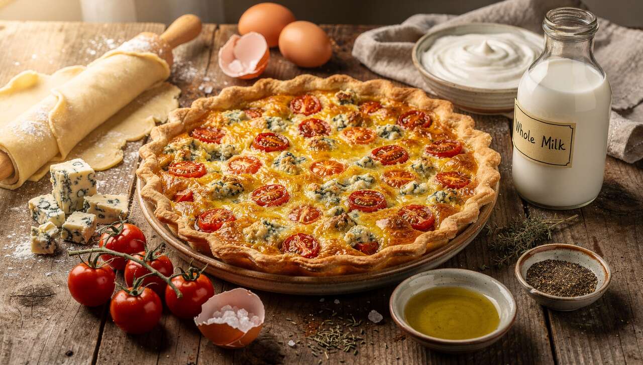 Recette de quiche tomate et bleu : un délice fromager