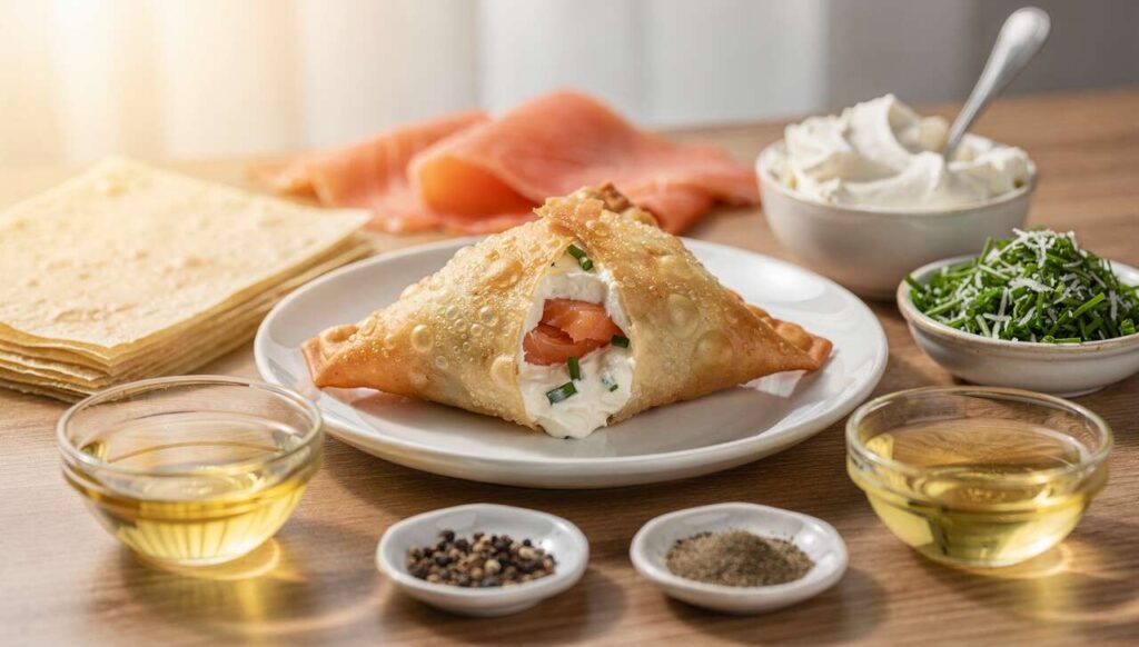 Samoussa au saumon fumé et fromage : recette facile et gourmande
