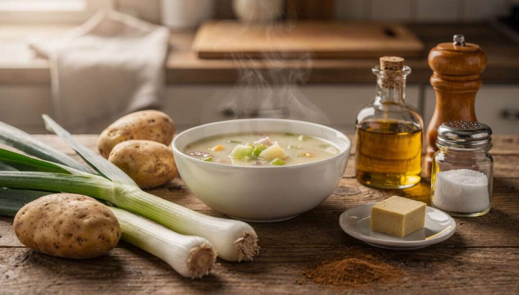 Soupe poireaux pommes de terre : recette légère