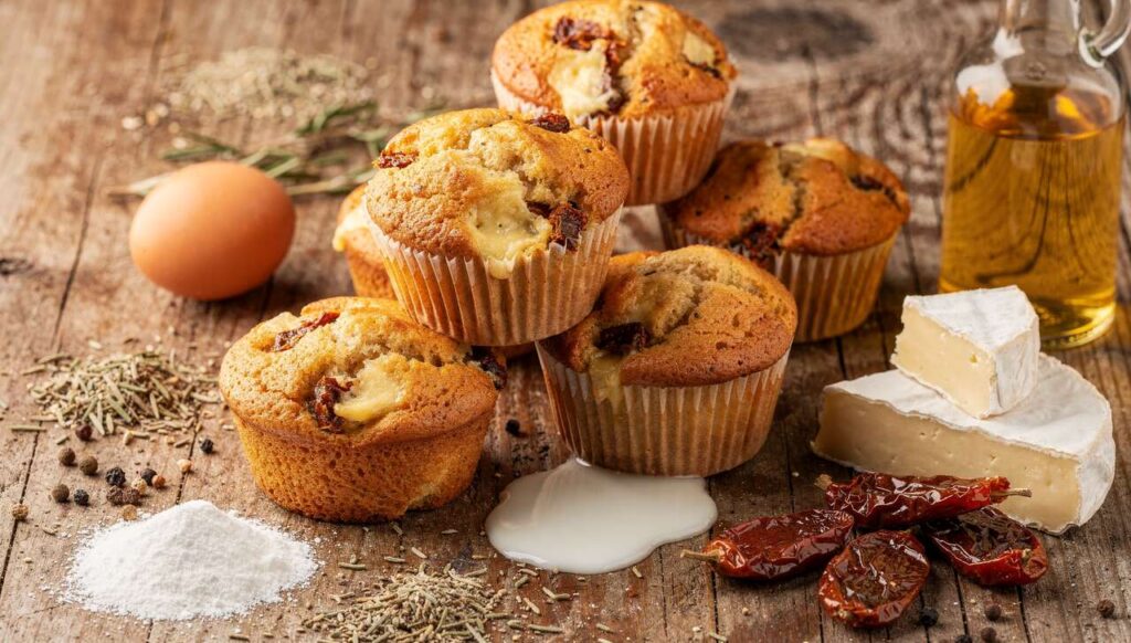 Muffins Salés au Camembert et Tomates Séchées : recette Gourmande