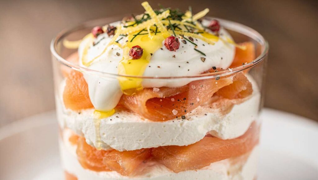 Verrine fromage frais et saumon : recette gourmande