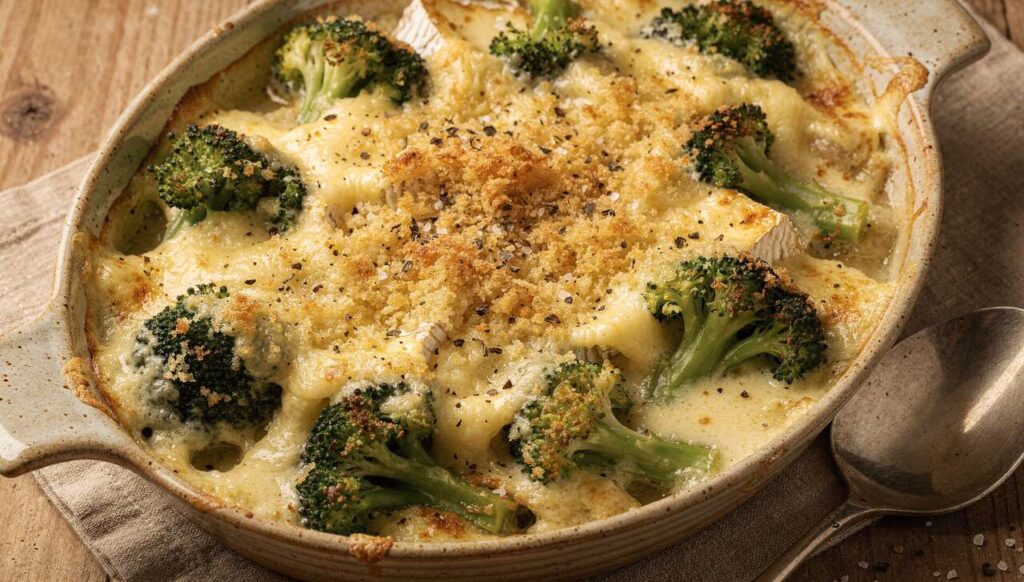 Gratin de brocoli au camembert : savoureuse recette facile à réaliser