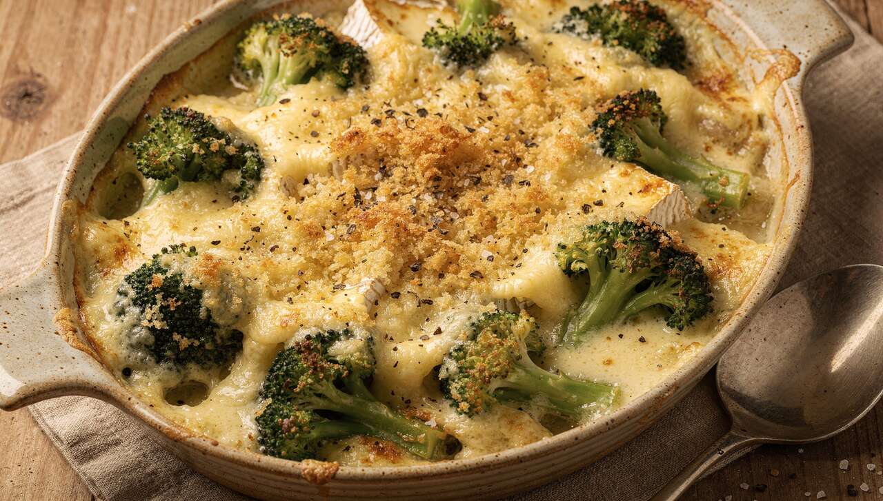 Gratin de brocoli au camembert : savoureuse recette facile à réaliser