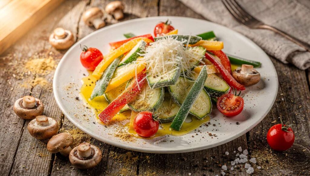 Folie légère de légumes au parmesan : recette délicieuse et saine