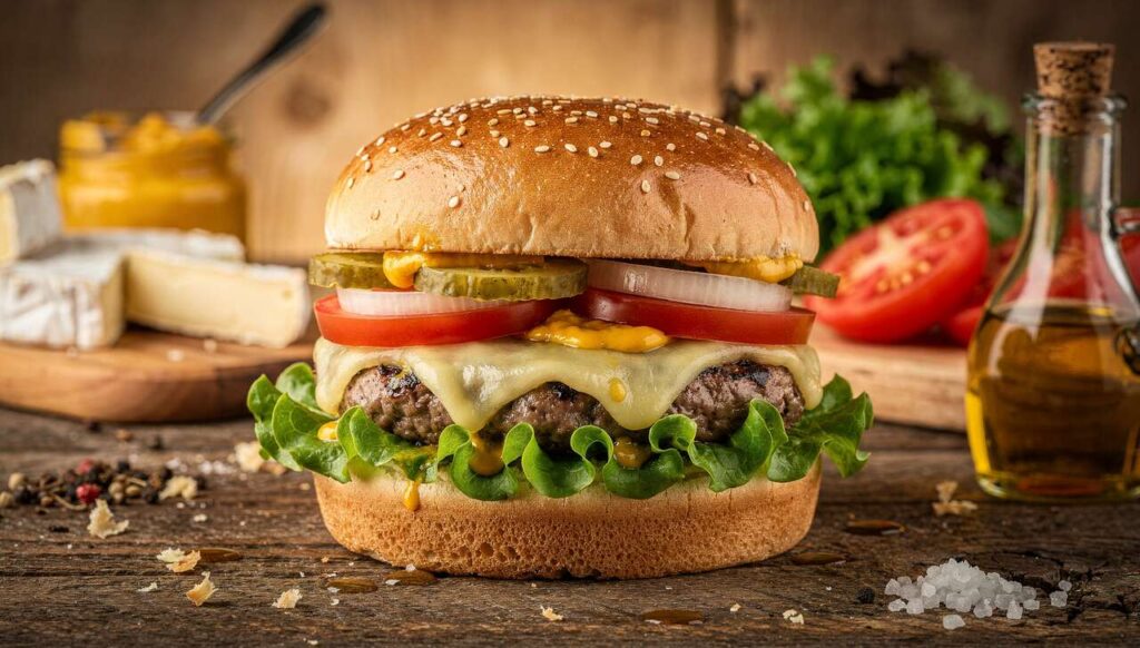 Recette : hamburger au camembert