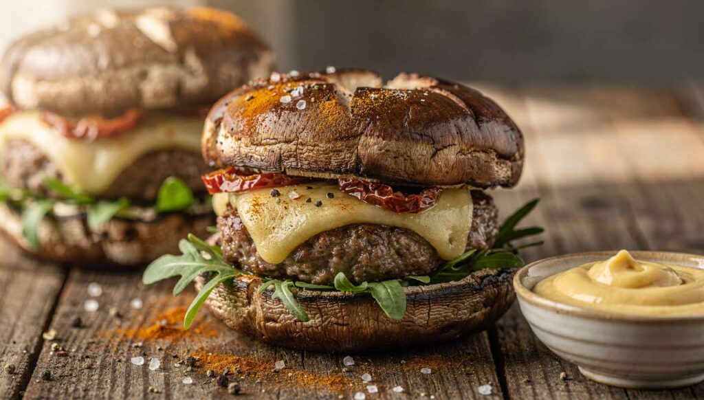Champi-burgers légers sans pain : une recette originale et savoureuse