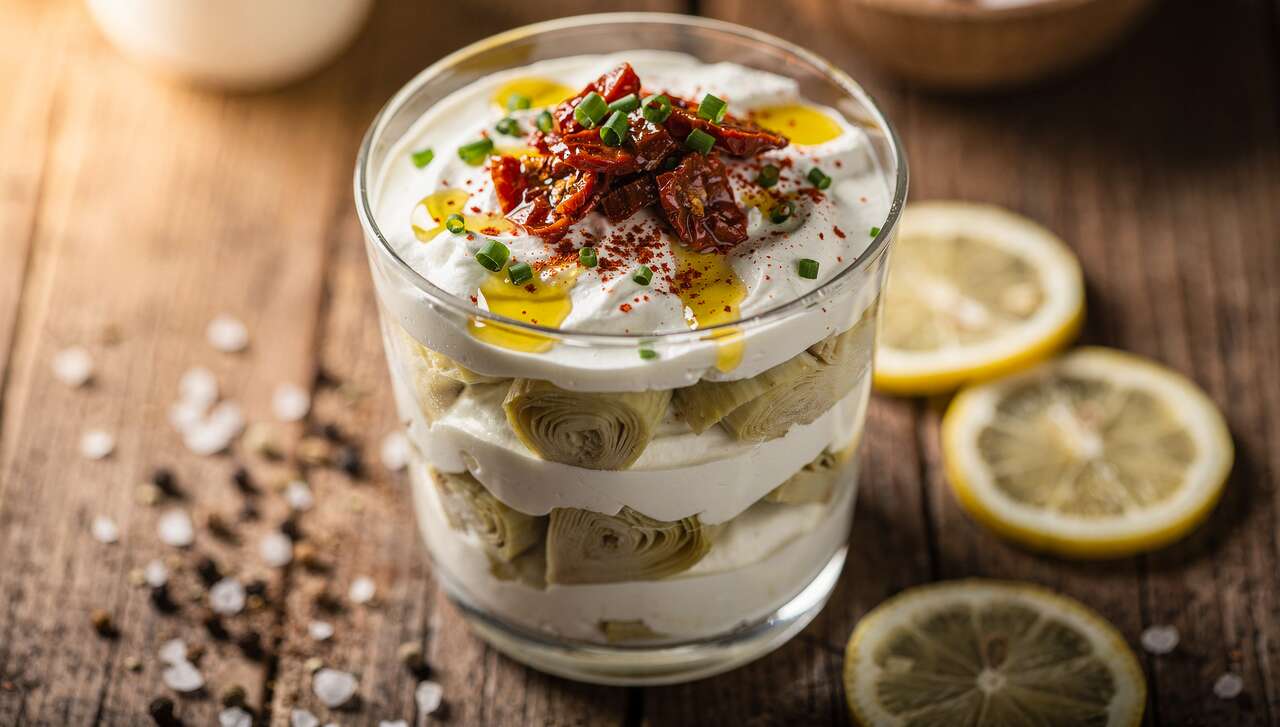 Verrine au fromage frais et cœur d&rsquo;artichaut : recette facile et savoureuse