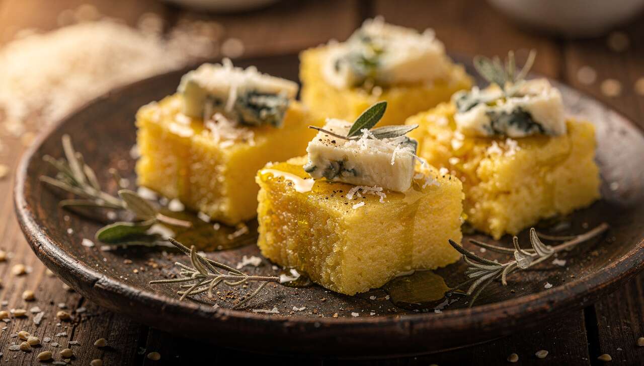 Bouchées de polenta au fromage : recette italienne savoureuse