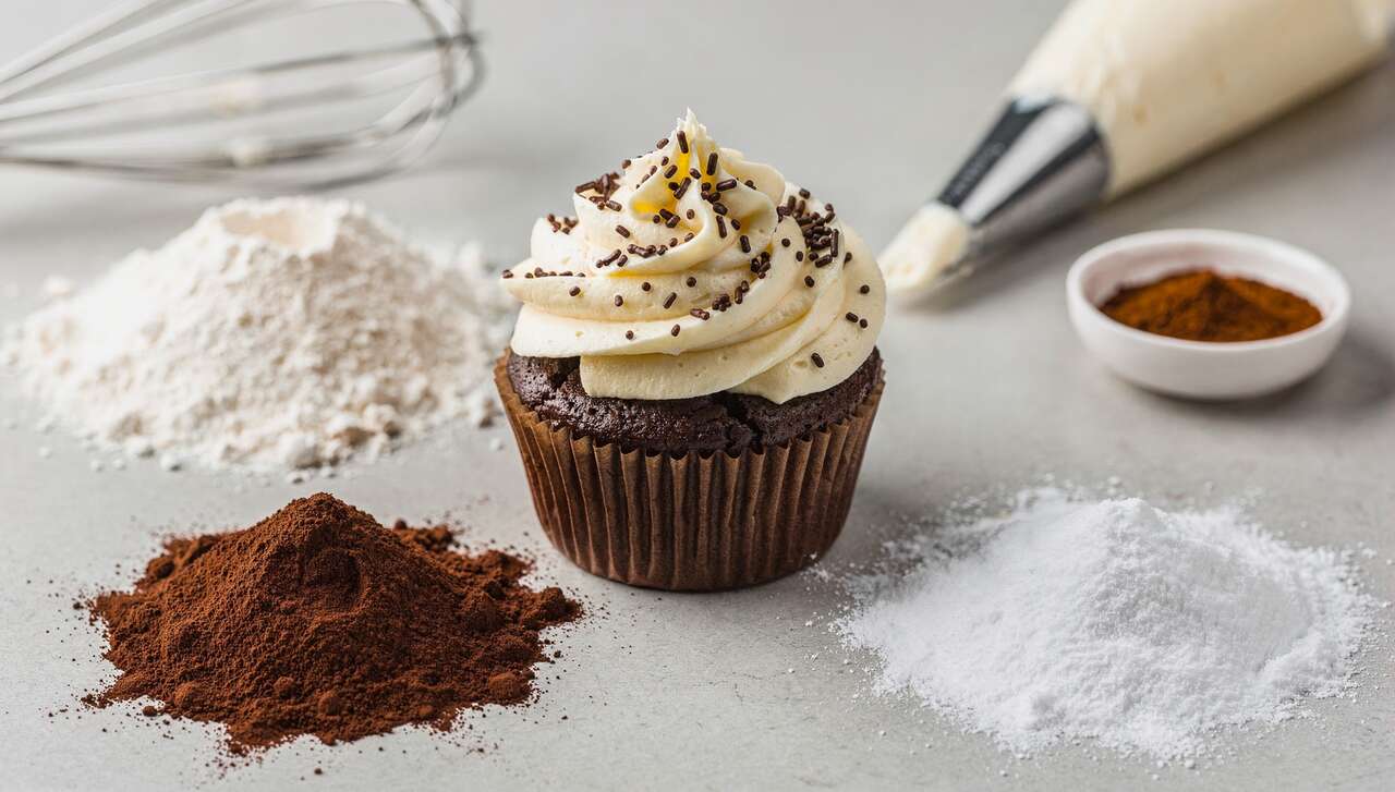 Cupcakes au chocolat : recette avec glaçage au fromage frais