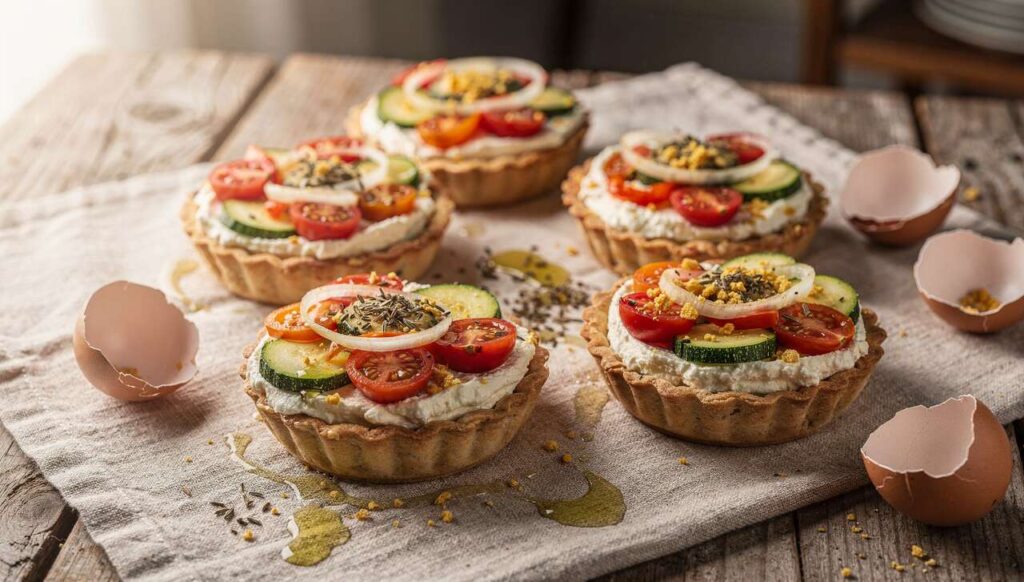 Tartes de légumes au fromage frais allégé : recette gourmande et légère