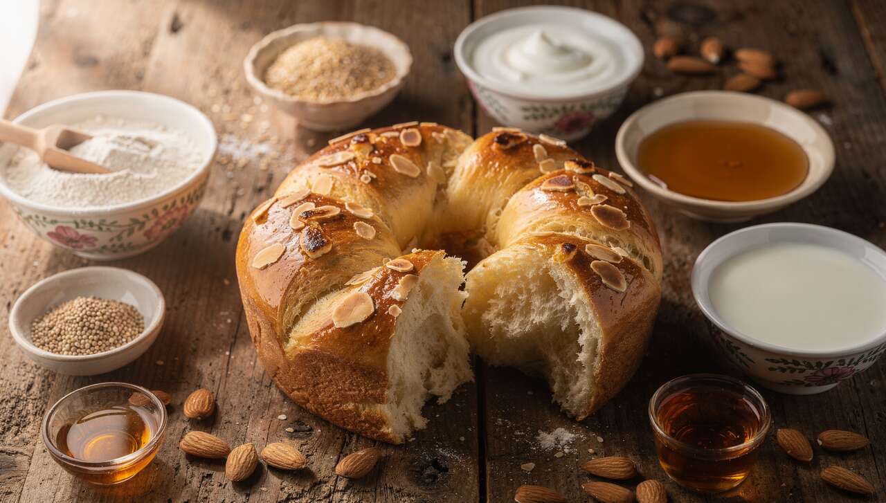 Brioche légère au yaourt et amandes : une recette gourmande à moins de 200 calories