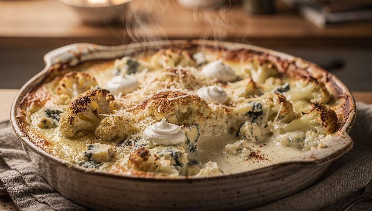 Gratin de Chou-Fleur à la Crème de Bleu : délicieuse Recette