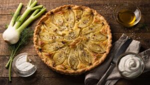Recette : tarte au fenouil et fromage de chèvre frais