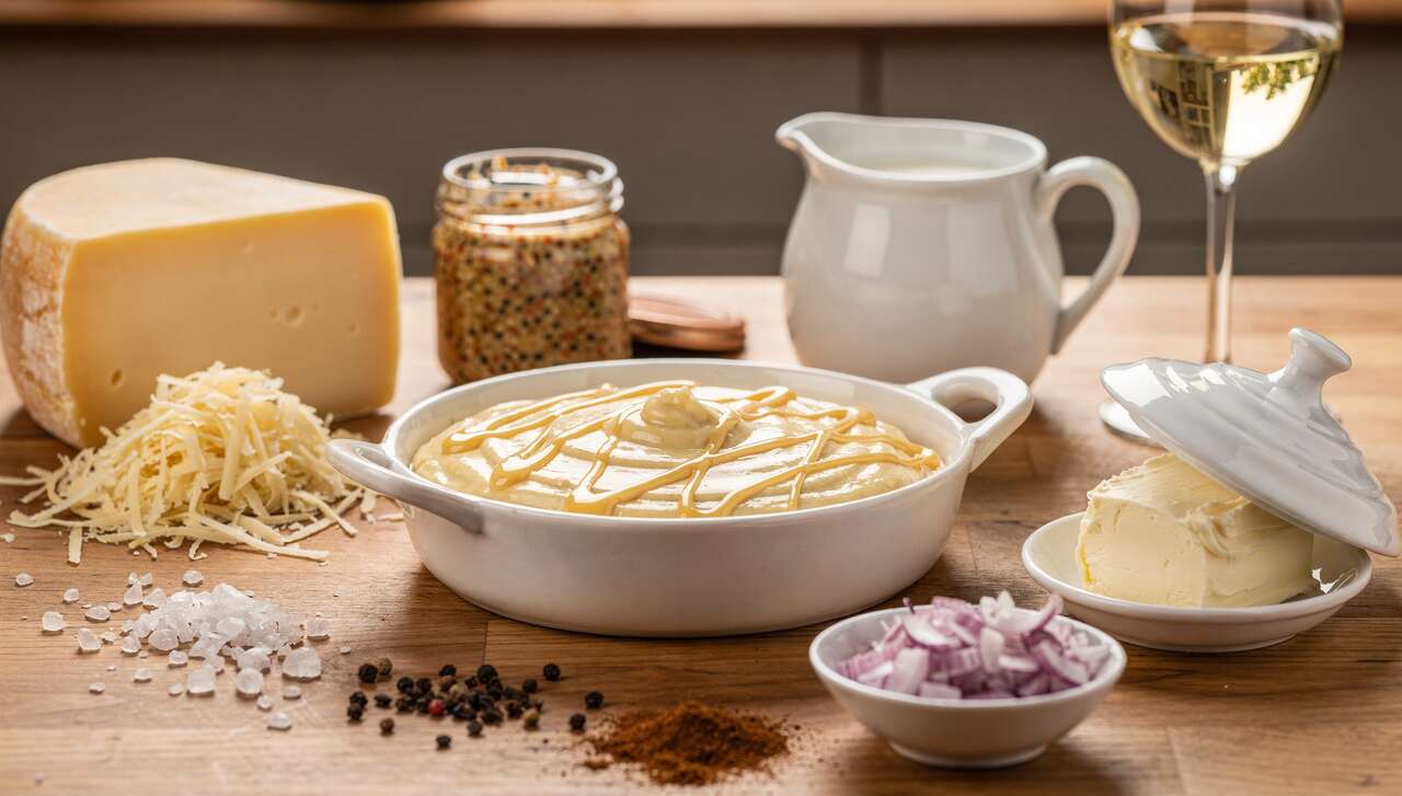 Sauce au gouda et moutarde à l&rsquo;ancienne : recette savoureuse