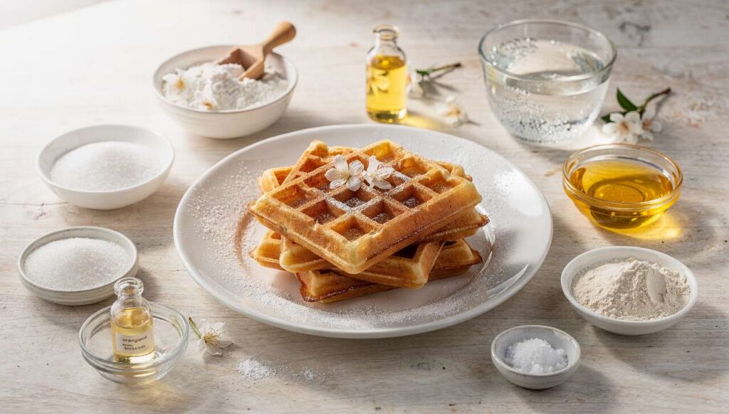 Gaufres légères à la fleur d'oranger : recette savoureuse et facile