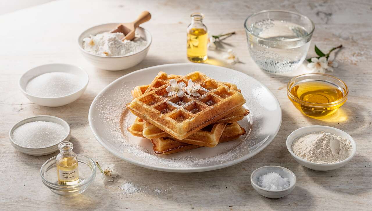 Gaufres légères à la fleur d'oranger : recette savoureuse et facile