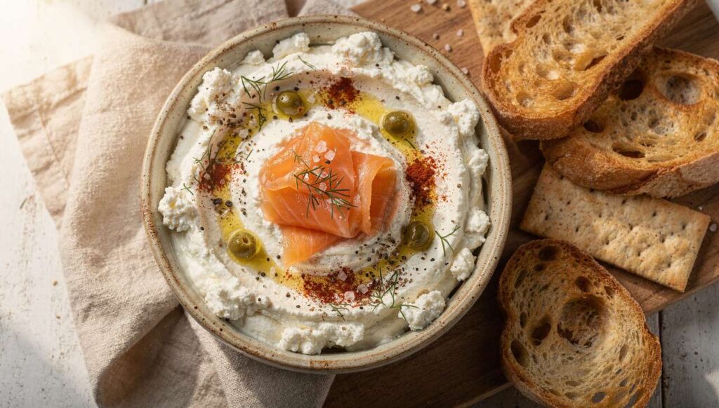 Dip au Saumon et Fromage de Chèvre Frais : recette Savoureuse