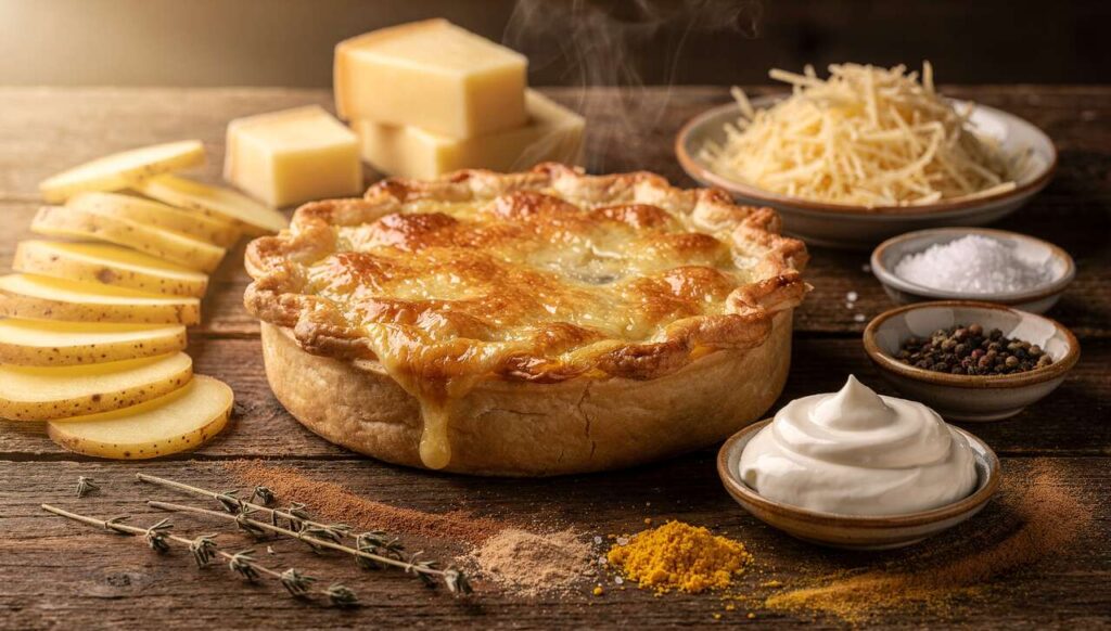 Recette de tourte au fromage et pommes de terre